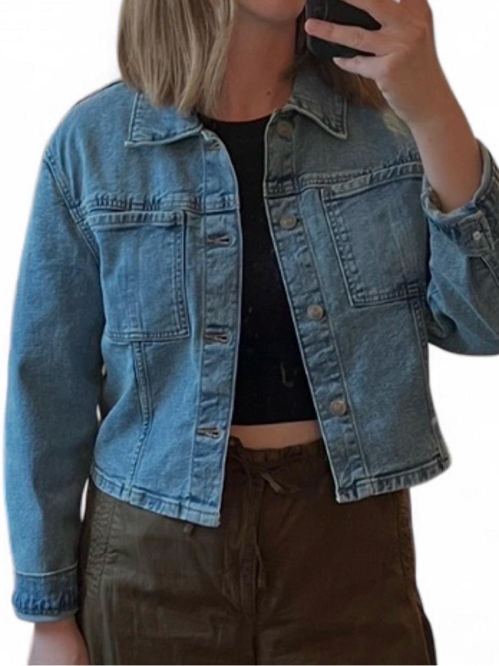 Hudson Jeans Light Blue Denim Jacket - Boxy Crop